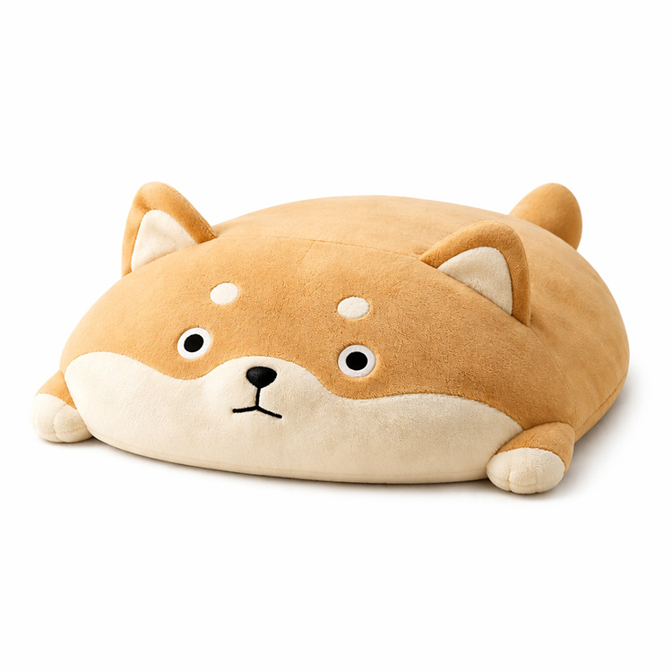 Płaska pluszowa poduszka Shiba Inu